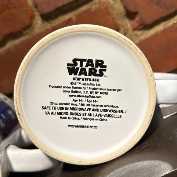 Star Wars Blue and White Ceramic Mugs Set of Two - Picture 4 of 4